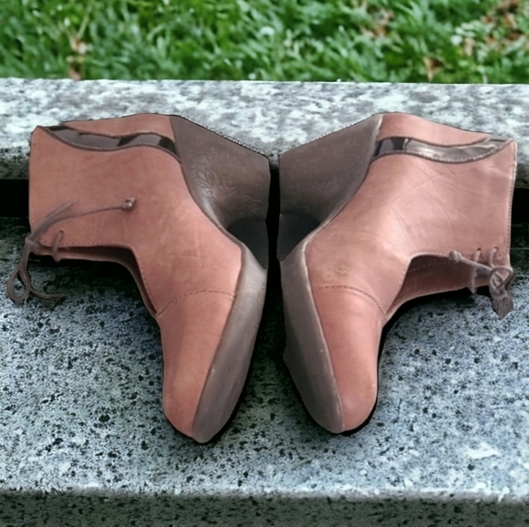 SERGIO TOMANI SUNDANCE Earthy Lace Up Ankle Booties 40 9 Boots Artsy COLUMBIA - Picture 6 of 16